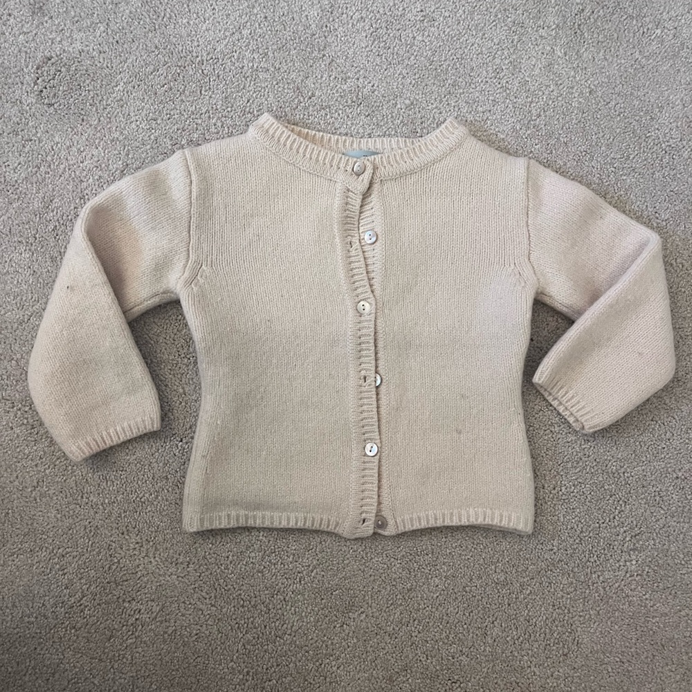 Papo d'Anjo Cream Cardigan Sweater